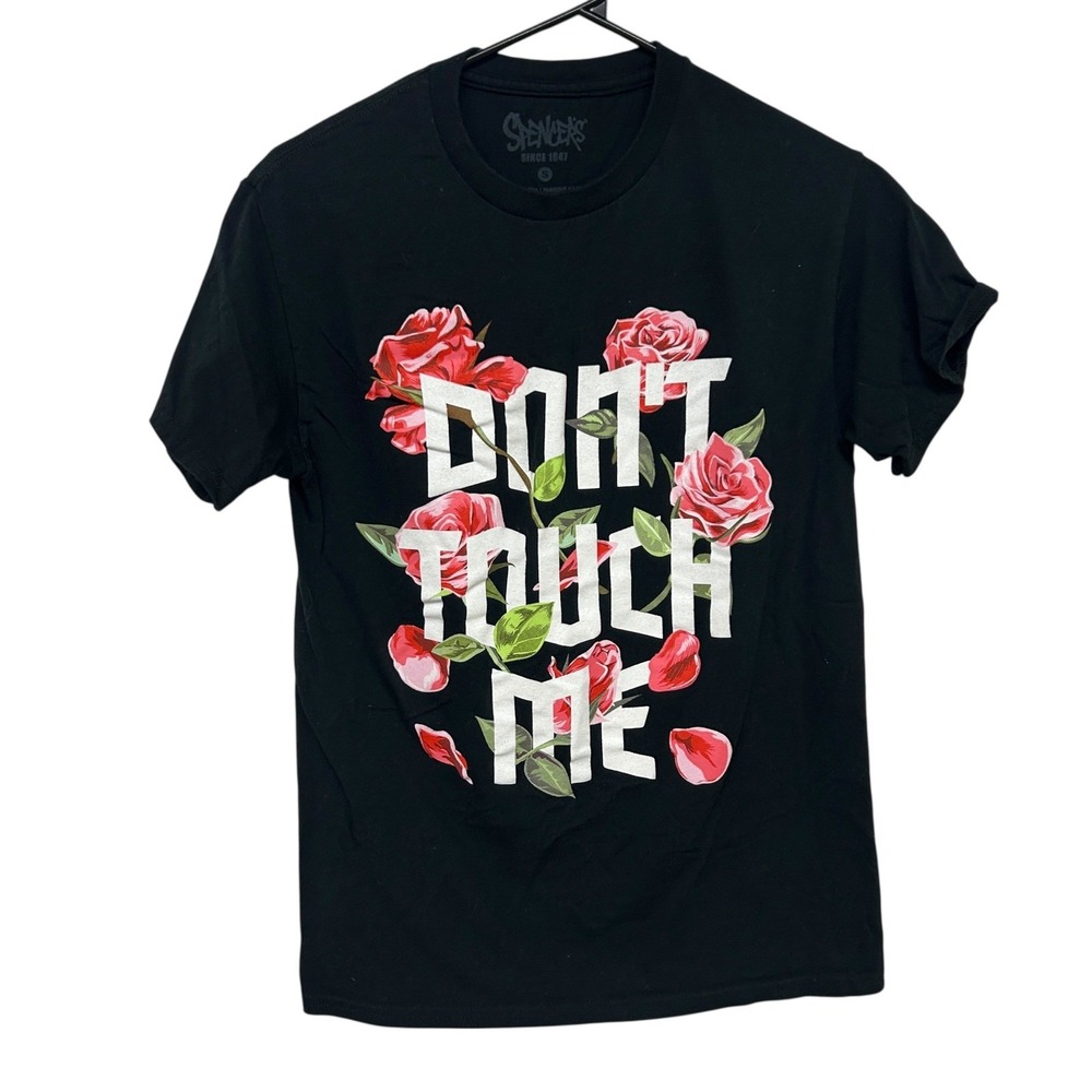 Spensers Dont Touch Me Graphic Tee S‎ Black Statement Attitude Indie Alt Shirt